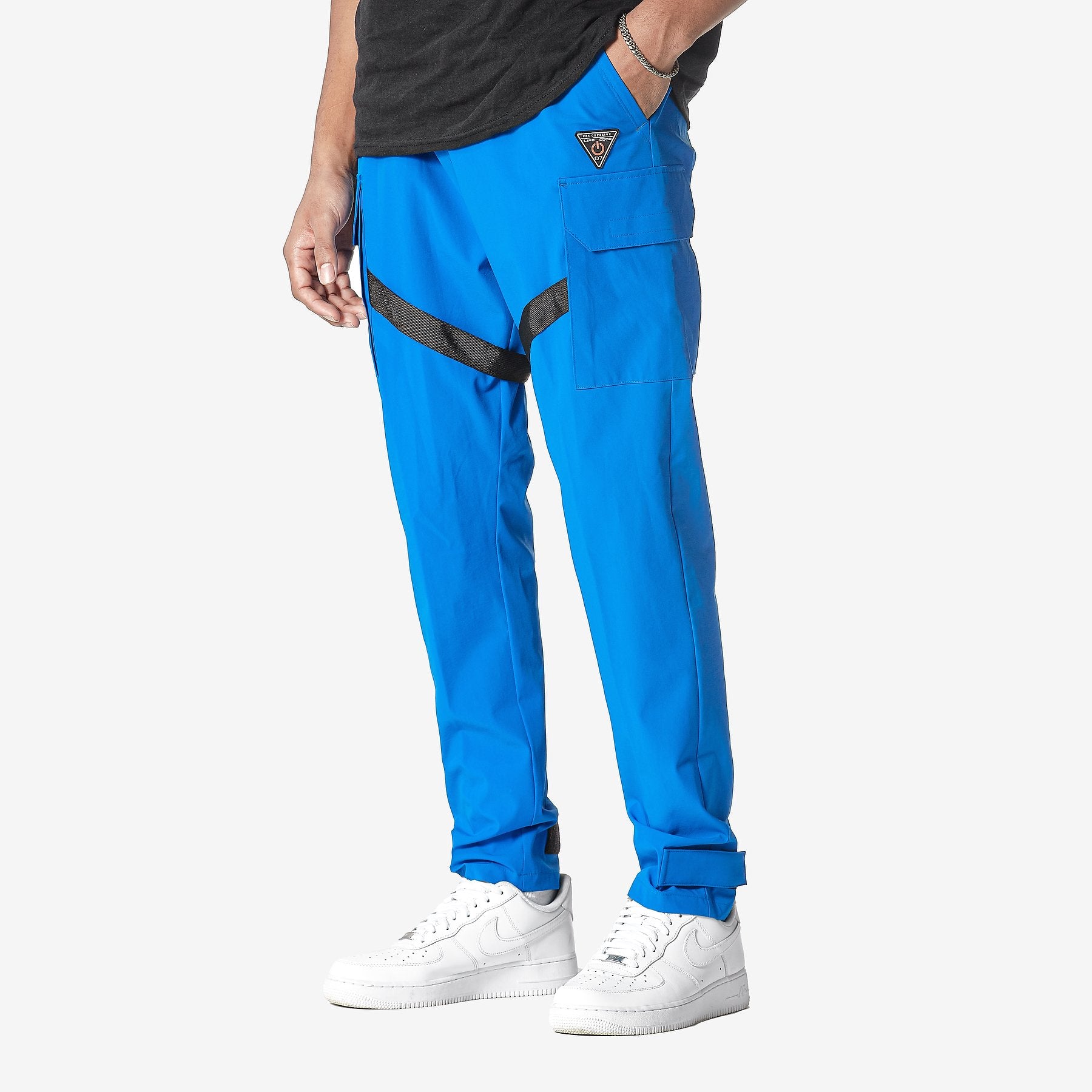 P11. ROYAL BLUE CARGO PANTS W/ STRAPS – LIFE CODE