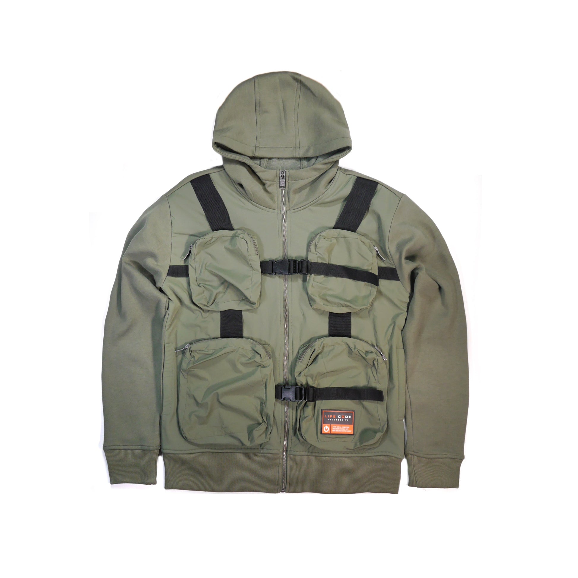 LIFE CODE OLIVE HOODIE - Copper Rivet