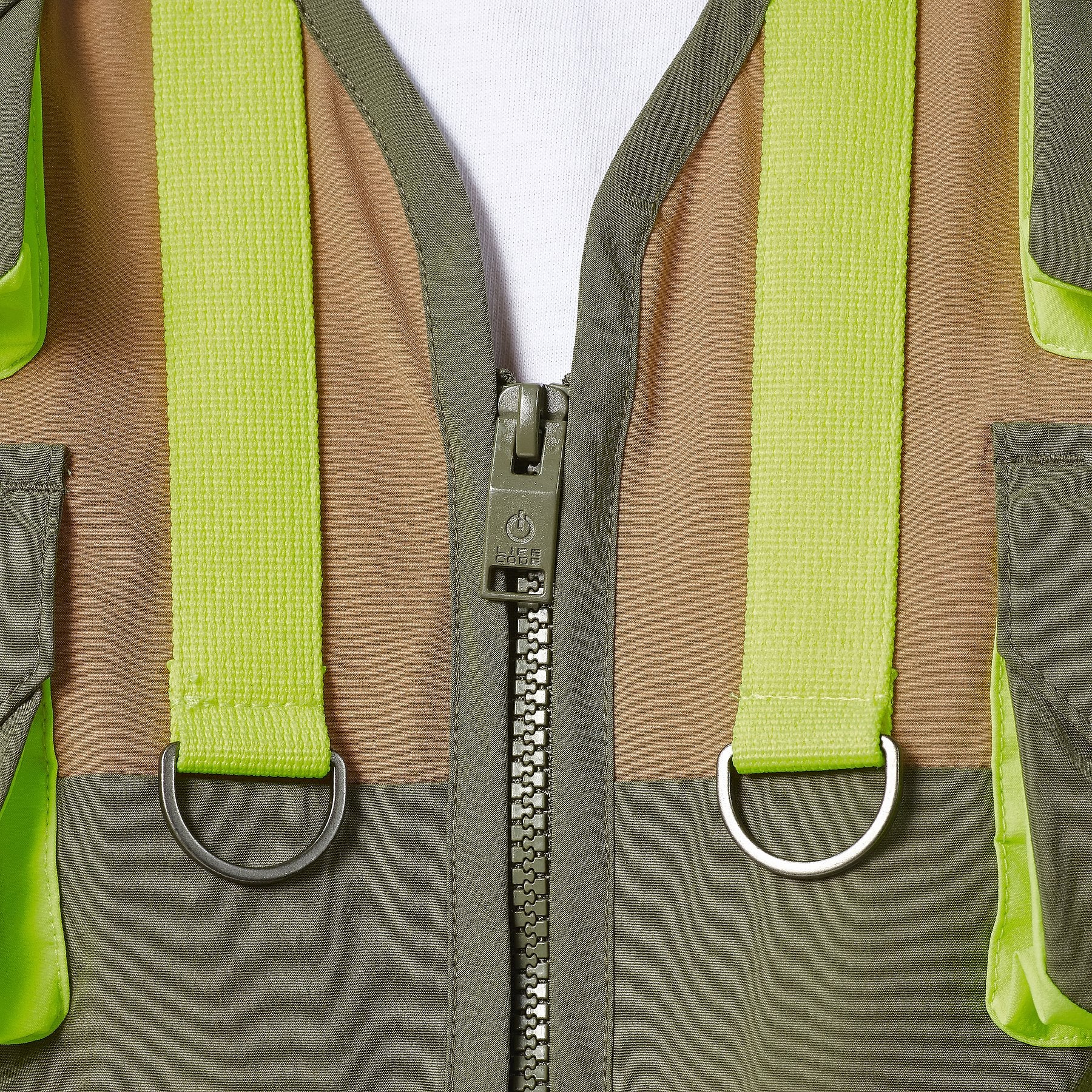 LIFE CODE OLIVE / NEON VEST - Copper Rivet