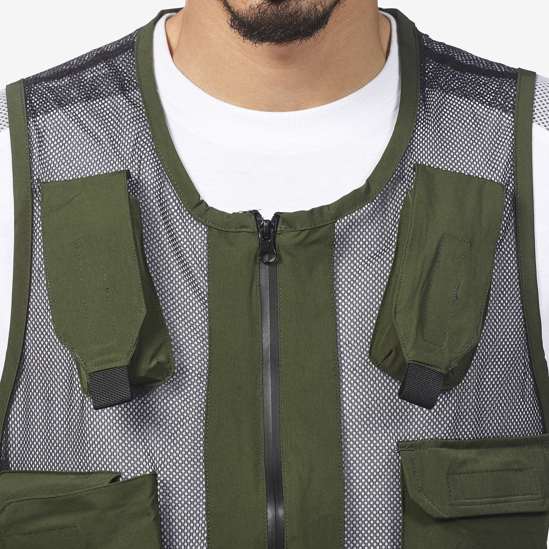 LIFE CODE OLIVE MESH VEST - Copper Rivet