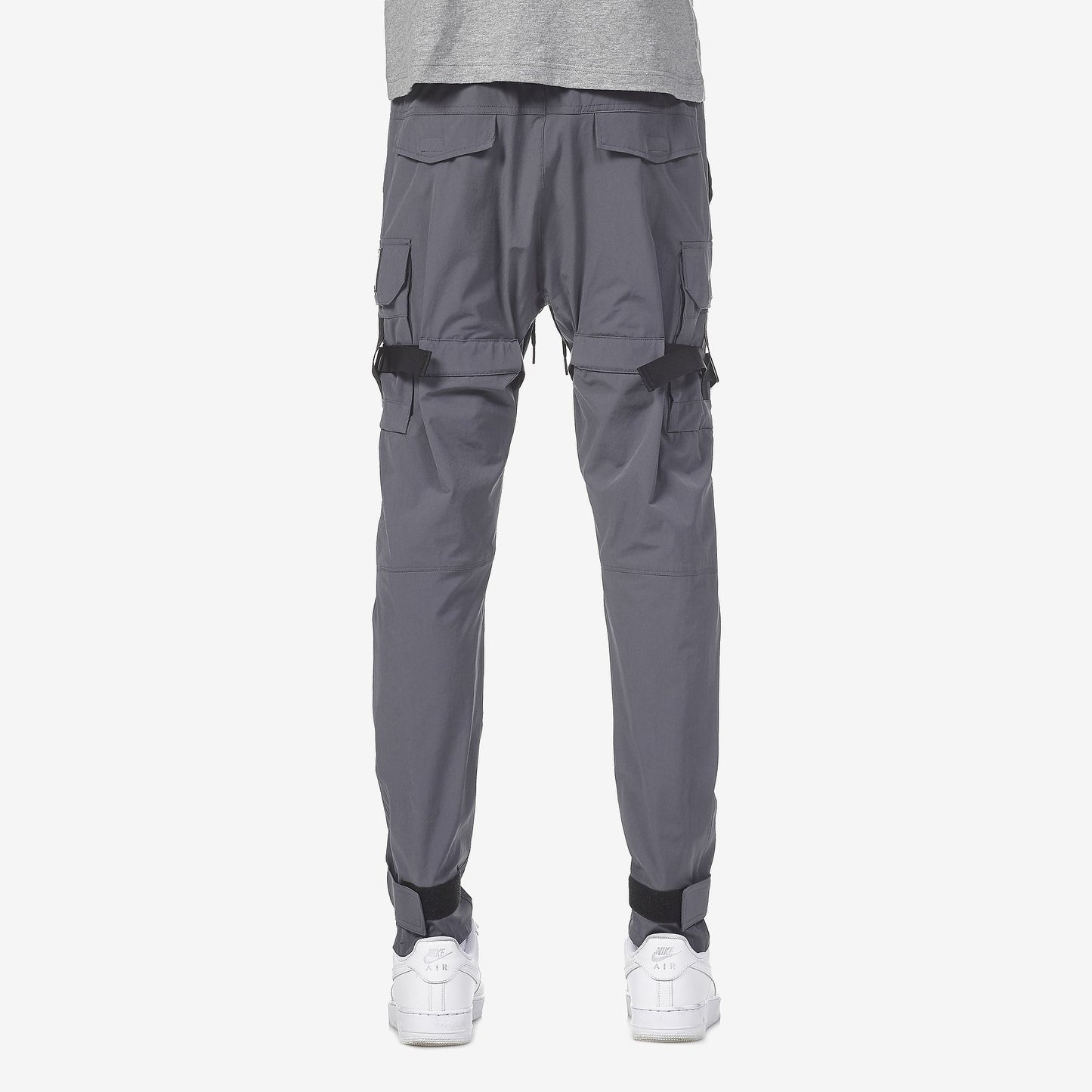LIFE CODE GREY PANTS WITH BUCKLE & STRAPS - Copper Rivet