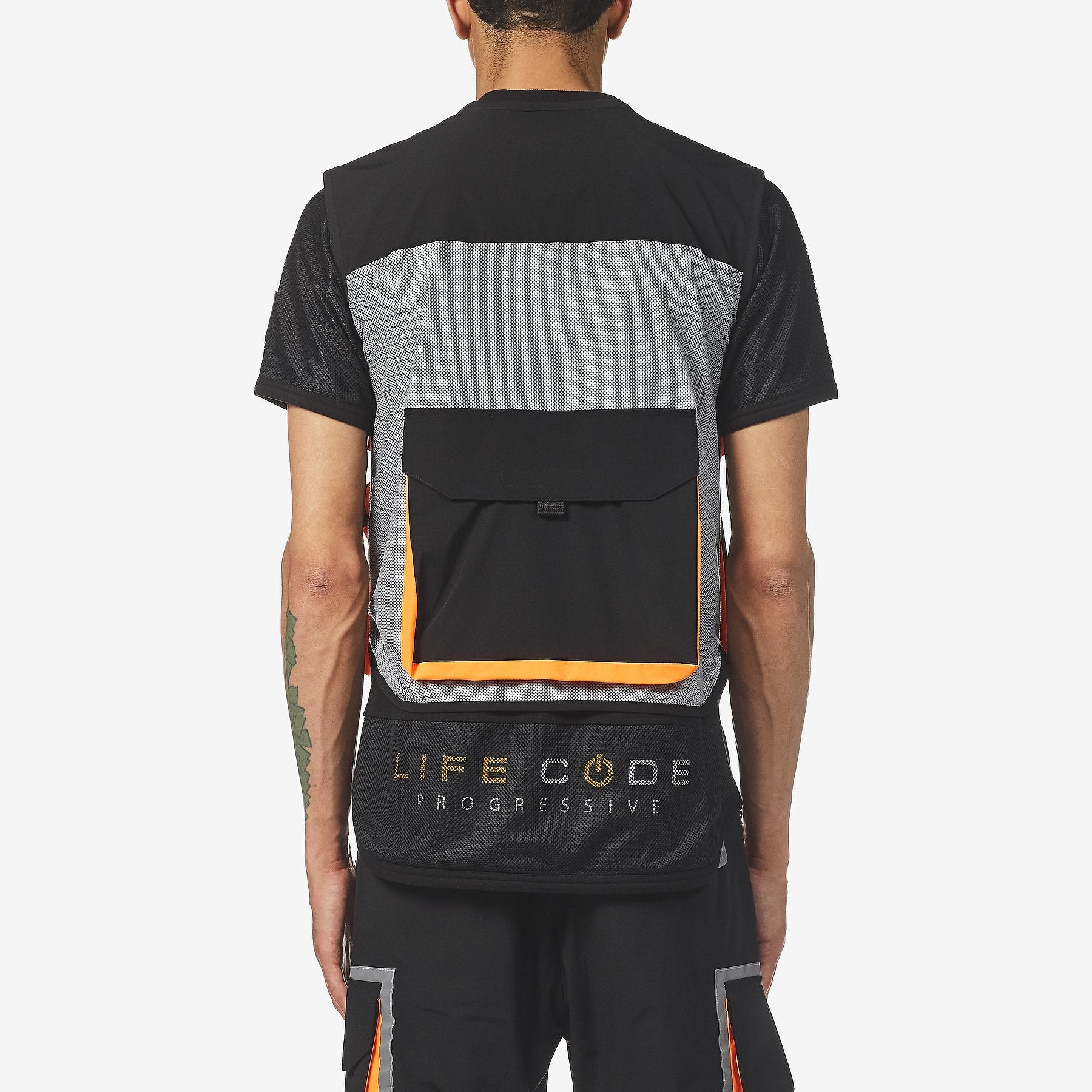 V05. LIFE CODE BLACK REFLECTIVE VEST
