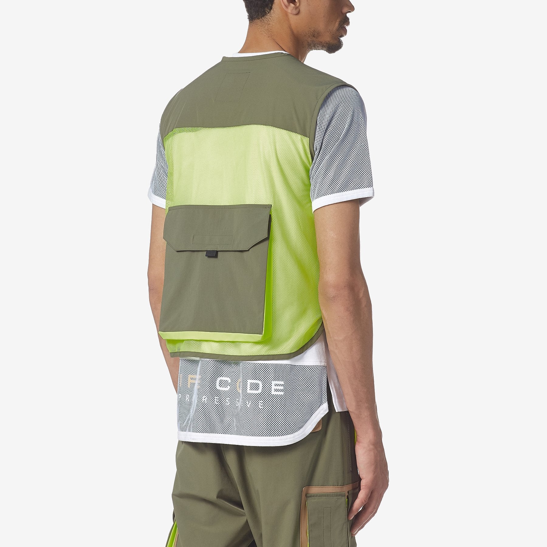 LIFE CODE OLIVE / NEON VEST