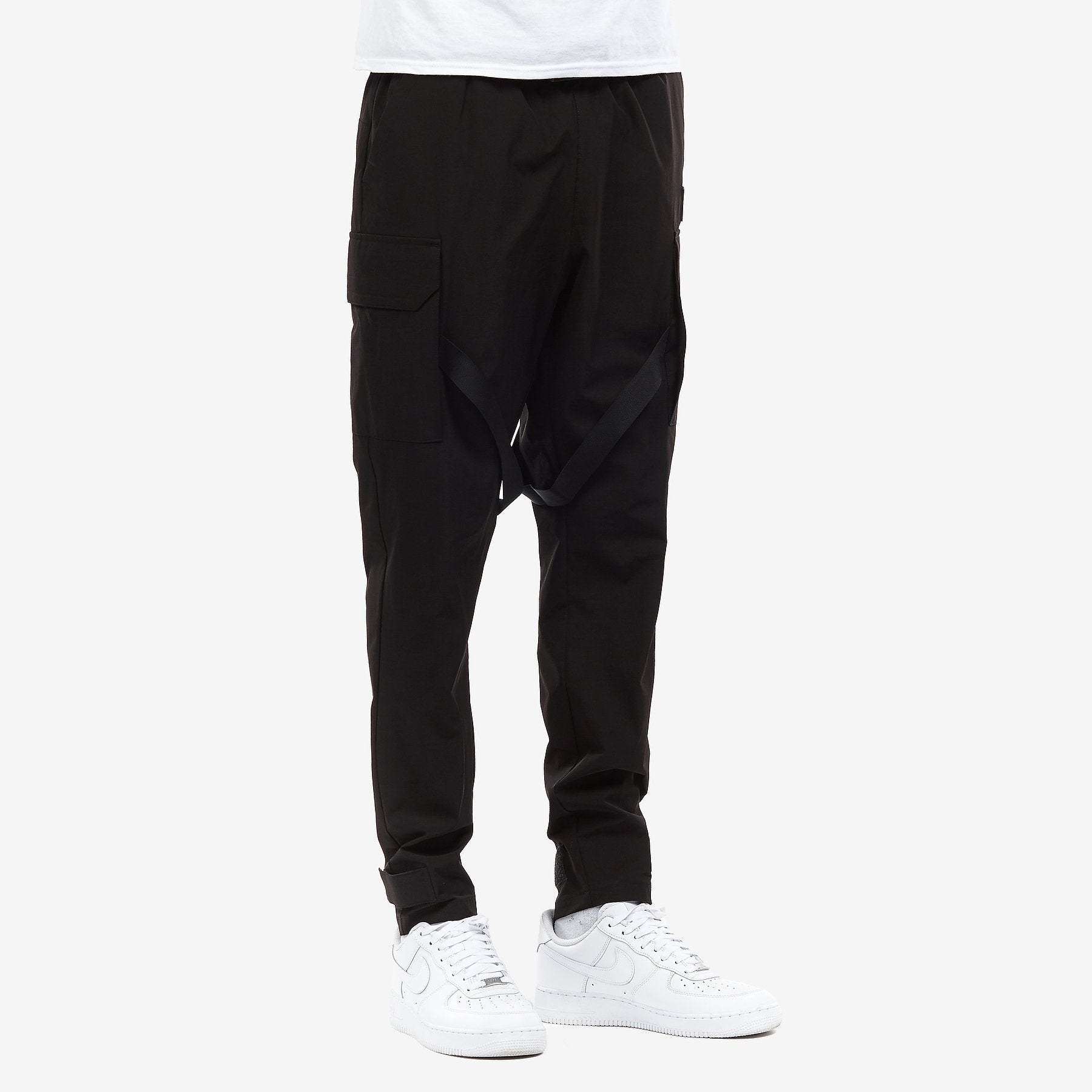 LIFE CODE BLACK CARGO PANTS W/ STRAPS - Copper Rivet